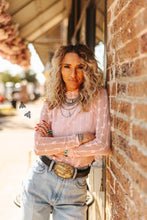 Load image into Gallery viewer, LARIAT LACE L/S *DUSTY ROSE: XL
