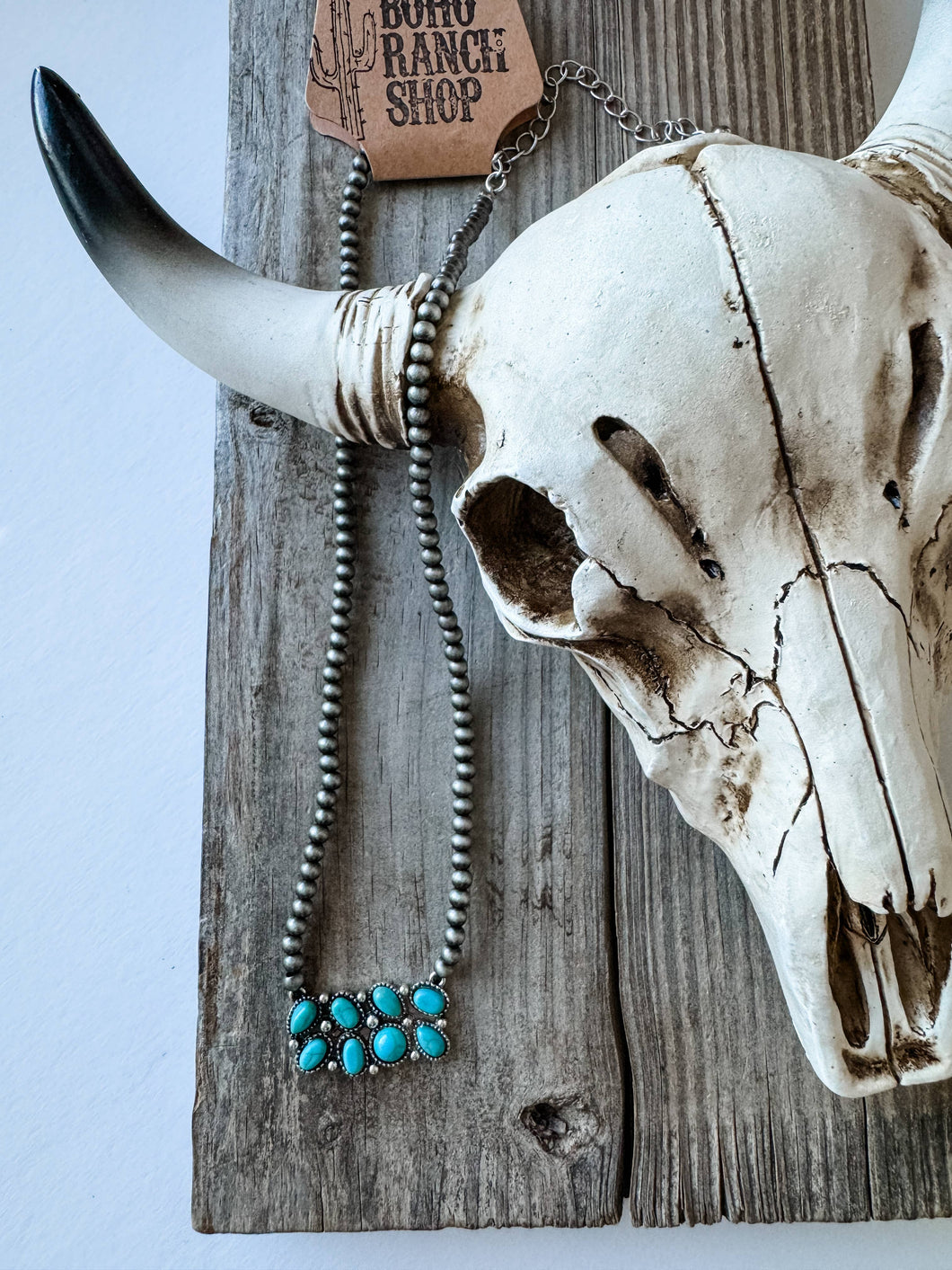 Western Cluster Bar Necklace 