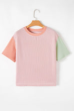 Load image into Gallery viewer, Colorblock Corded Crewneck Tee
