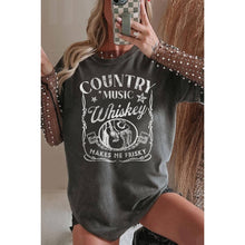Load image into Gallery viewer, COUNTRY MUSIC WHISKEY MINERAL GRAPHIC TEE: Mineral Black / S-M-L-XL(1-2-2-1)
