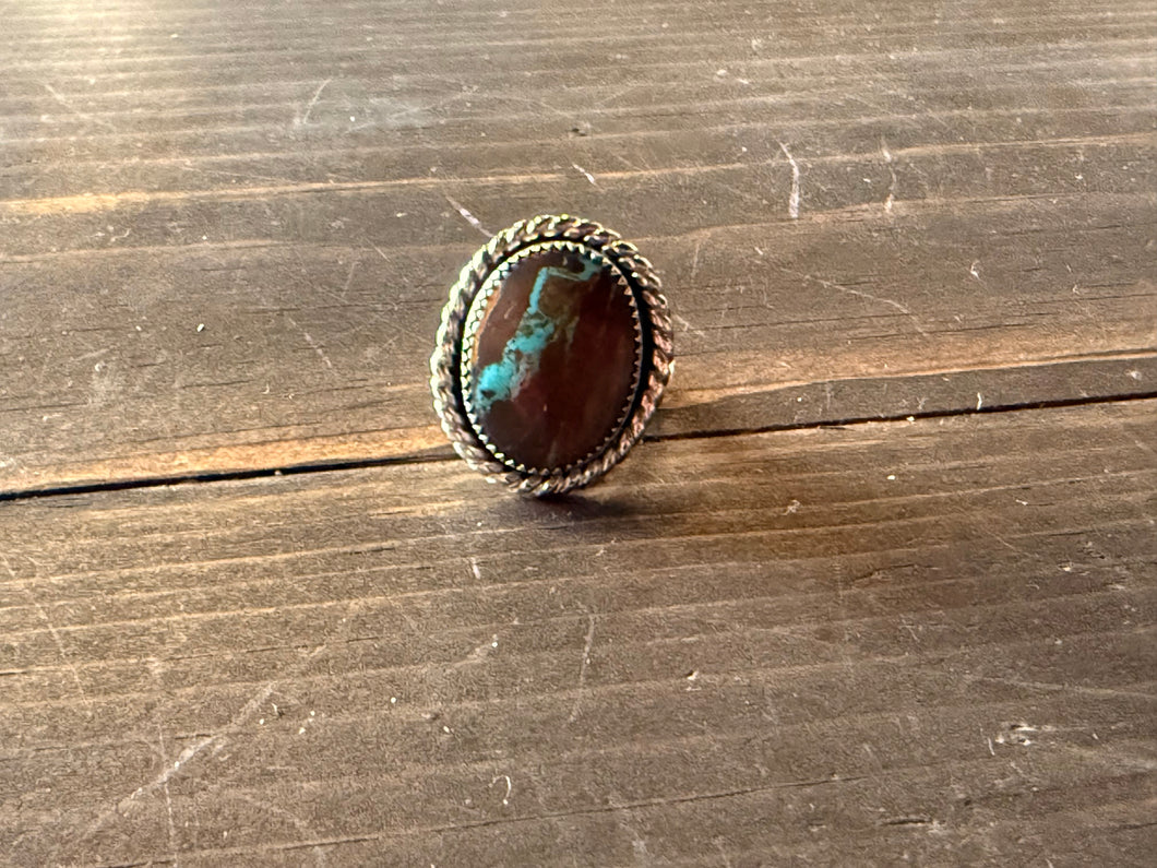 Turquoise and Sterling Silver Ring - Size 6