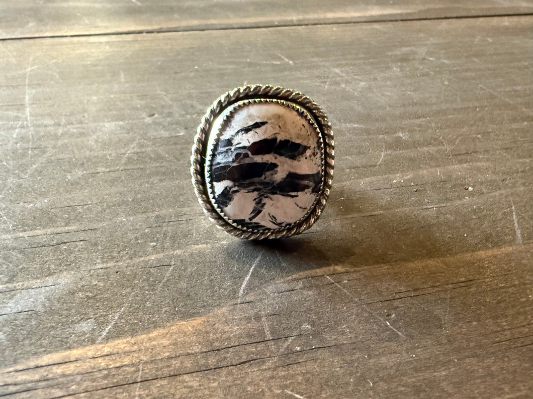 White Buffalo and Sterling Silver - Size 7