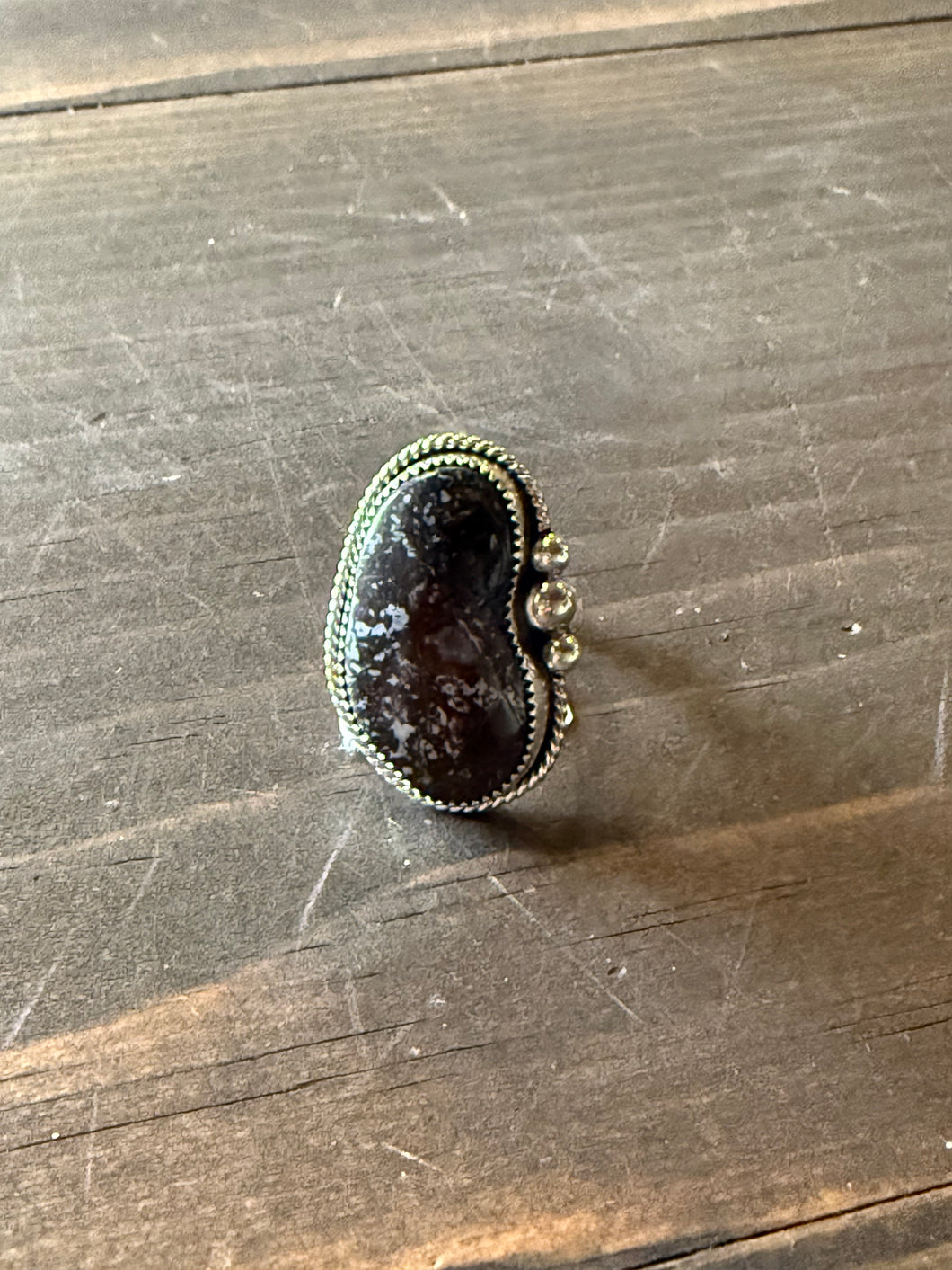 White Buffalo and Sterling Silver - Size 8