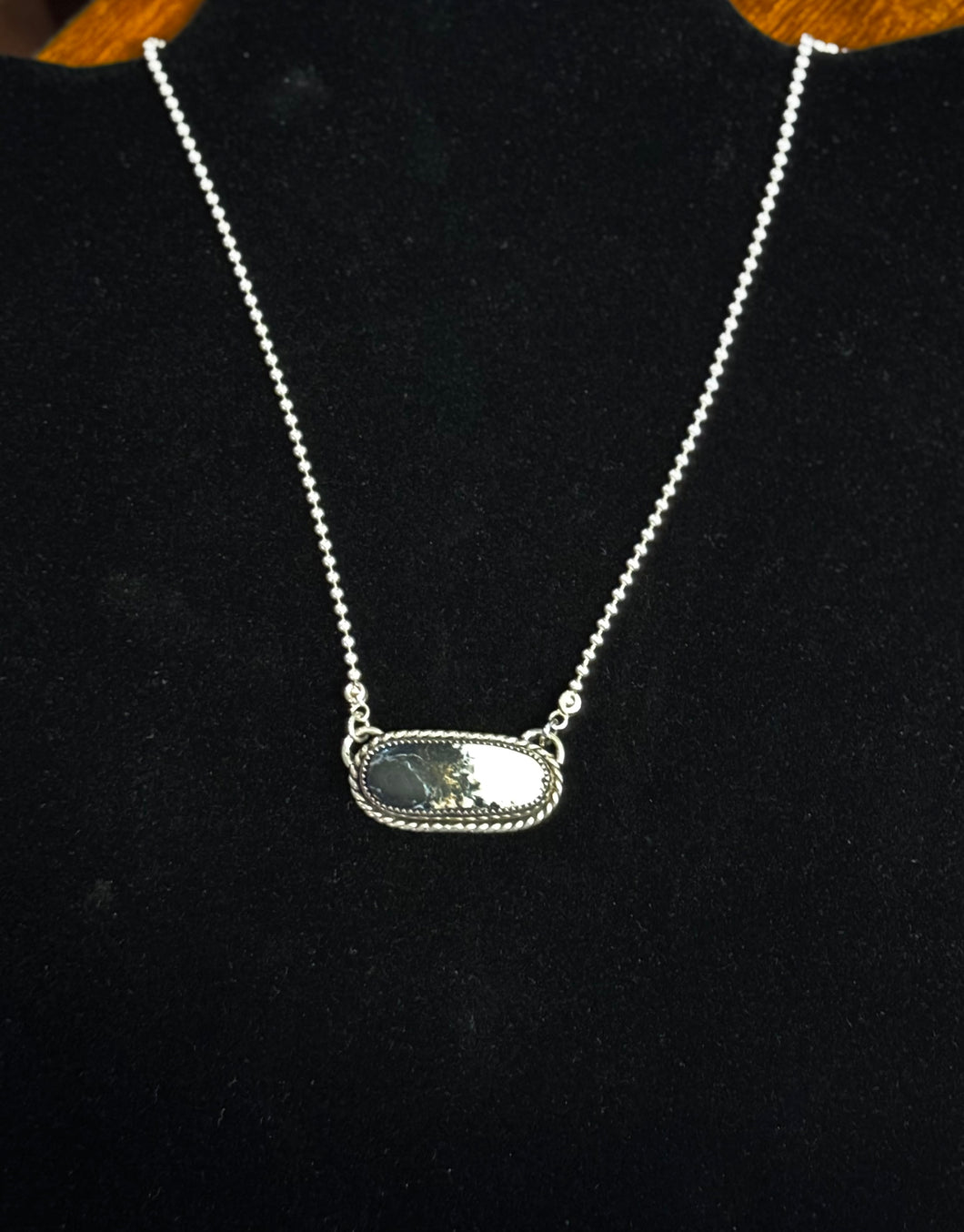 White Buffalo Bar Necklace