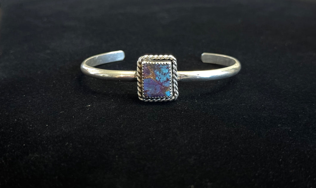 Purple Mojave and Kingman Turquoise Composite Bracelet