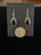 Load image into Gallery viewer, Onyx and Sterling Silver Earrings
