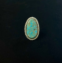 Load image into Gallery viewer, Turquoise and Sterling Silver Ring - Size 9
