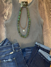 Load image into Gallery viewer, Green slab necklace
