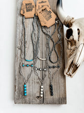 Load image into Gallery viewer, Long Layered Necklace - Turquoise Choker
