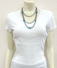 Load image into Gallery viewer, Turquoise and Navajo Pearl Necklace
