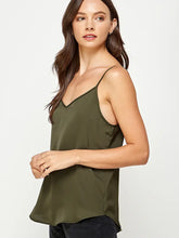 Load image into Gallery viewer, Olive V-Neck Solid Cami
