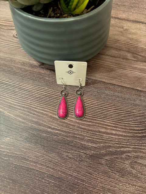 Pink Drop Earrings