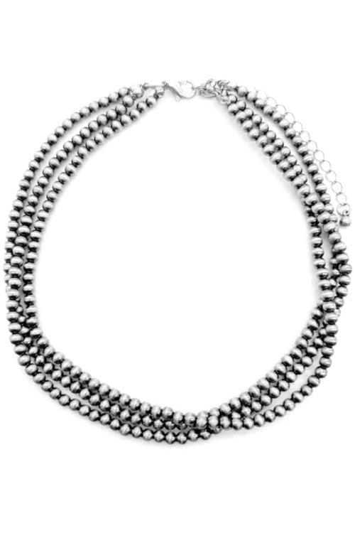 Mutli Strand Faux Navajo Necklace - shorter length