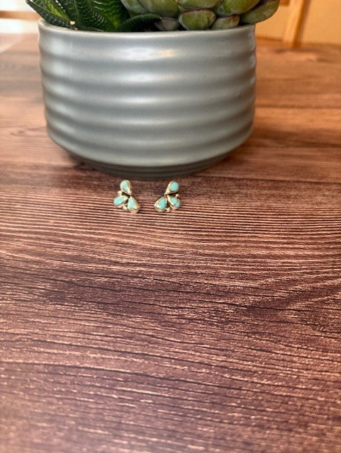 Triple Teardrop Post Earrings