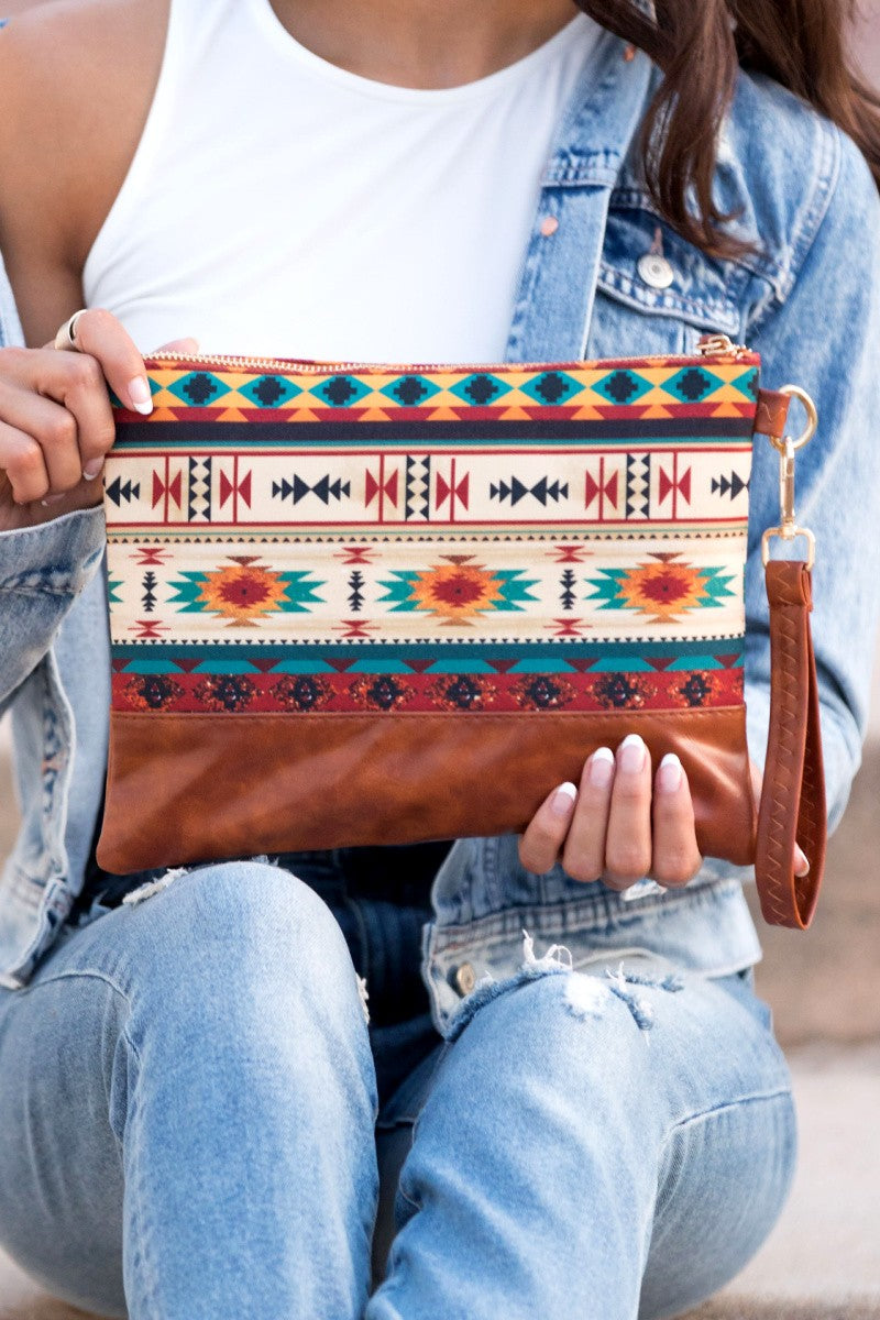 Boho Print Clutch - 2 Colors available