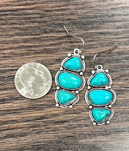 Load image into Gallery viewer, Three Stone Dangle Earrings
