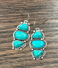 Load image into Gallery viewer, Three Stone Dangle Earrings
