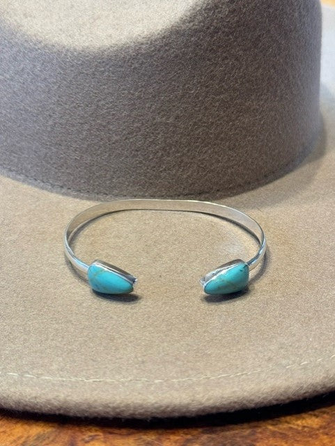 Turquoise Triangle Open Cuff